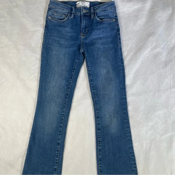 FP Free People Skinny Jeans Women's Size W24 Blue Mid Rise Medium Wash 5-Pocket - Picture 2 of 14